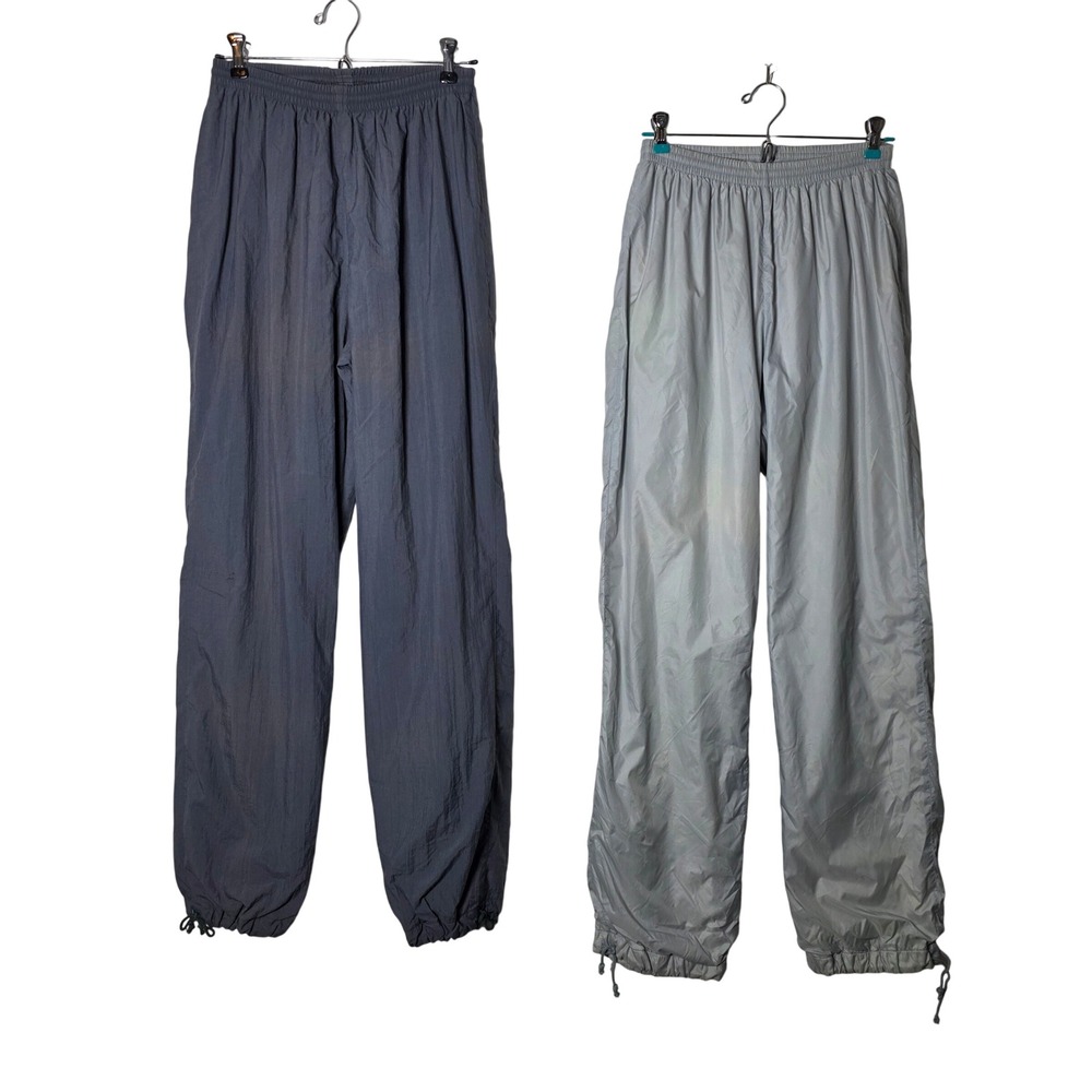 Descente Vintage Made in Japan Nylon Track Pants Bundle Size L Grey/Navy 2 Pack